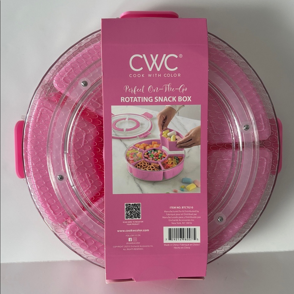 CWC Lazy Susan Snackel Box in Pink - Picture 7 of 11